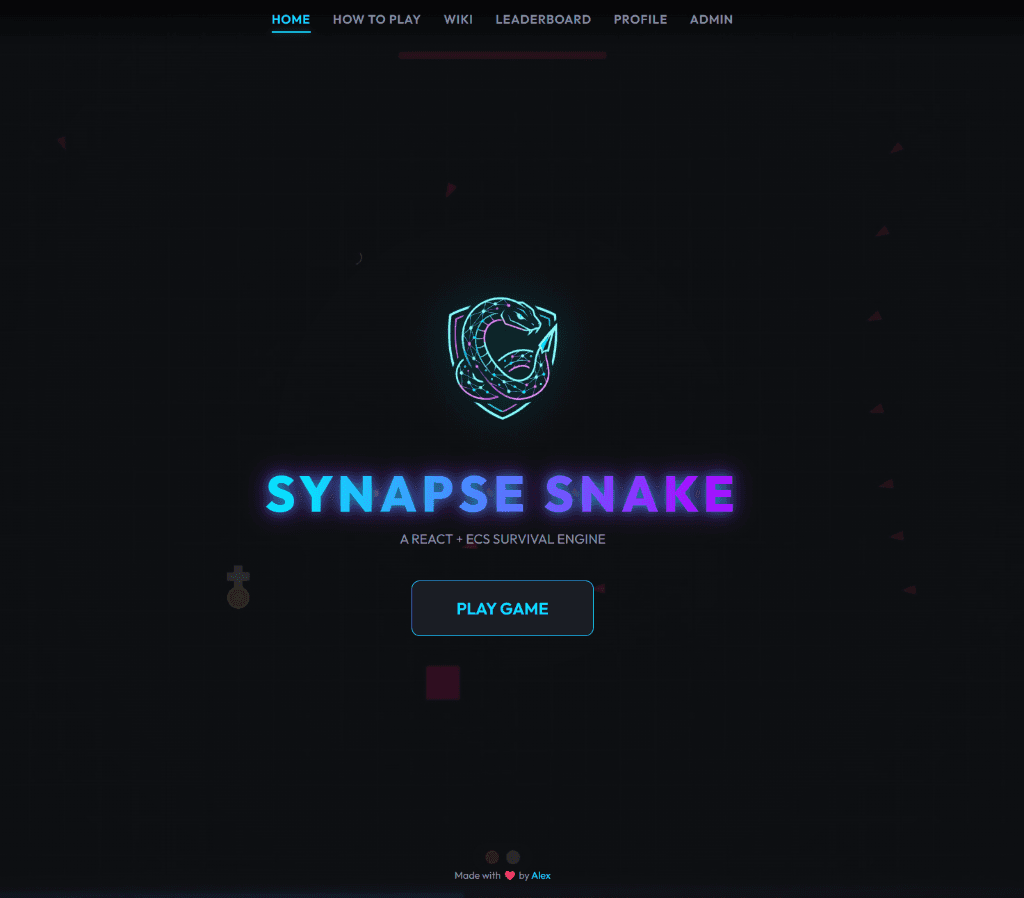 Synapse Snake gameplay showing enemies